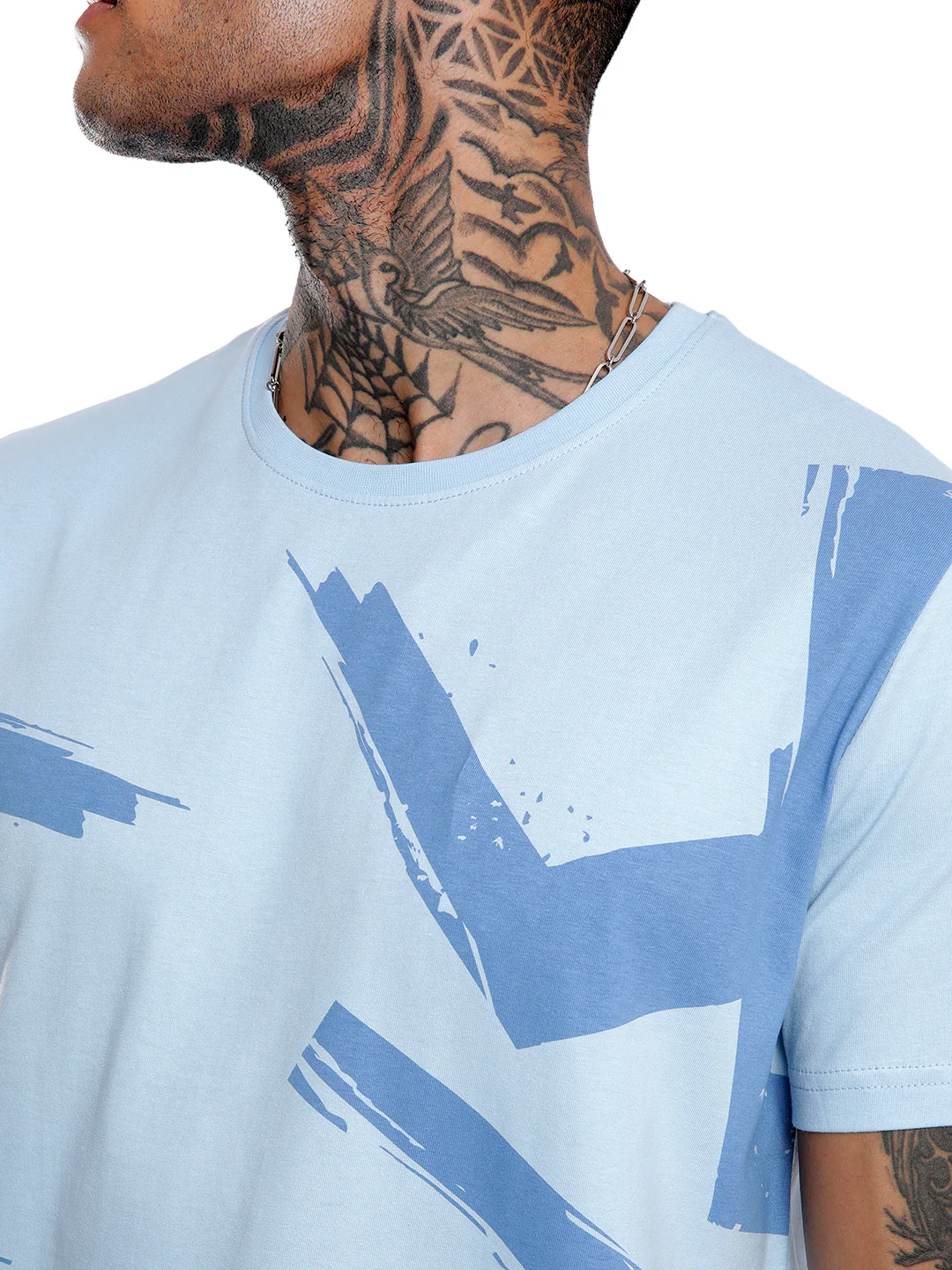 Wrogn Brush Strokes Crew Neck T-Shirt - Image 5
