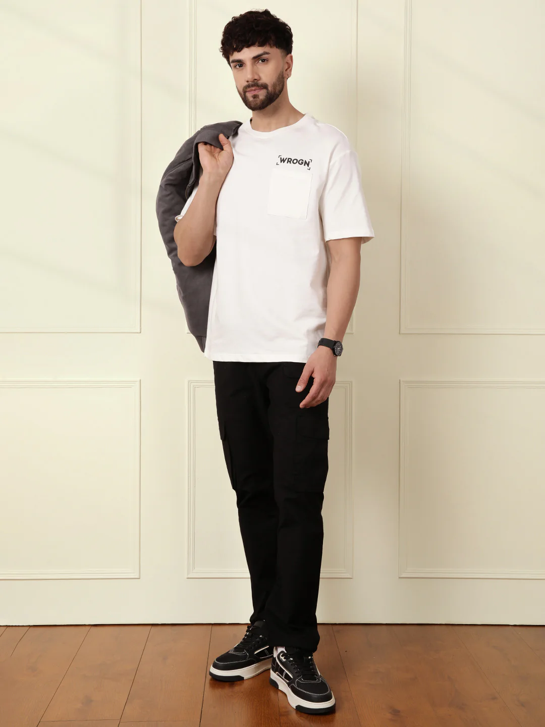 Heavy GSM Back Printed T-Shirt | Off White - Image 3