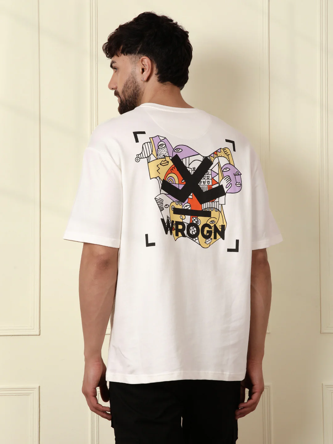 Heavy GSM Back Printed T-Shirt | Off White - Image 4