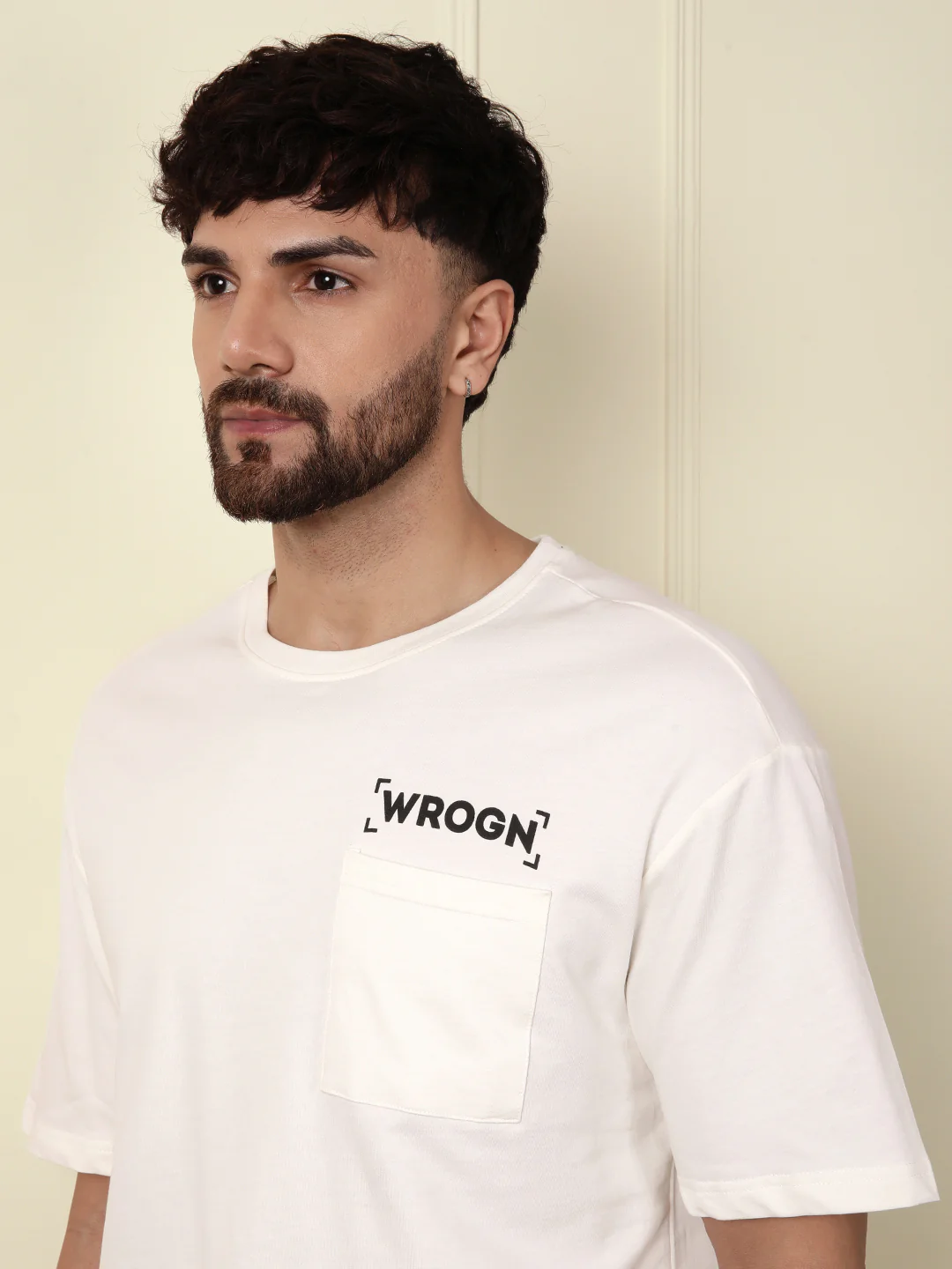 Heavy GSM Back Printed T-Shirt | Off White - Image 7