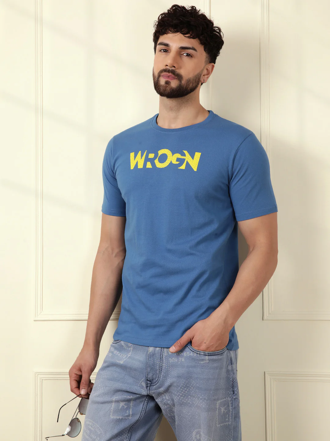 Wrogn Chest Print T-Shirt - Image 2