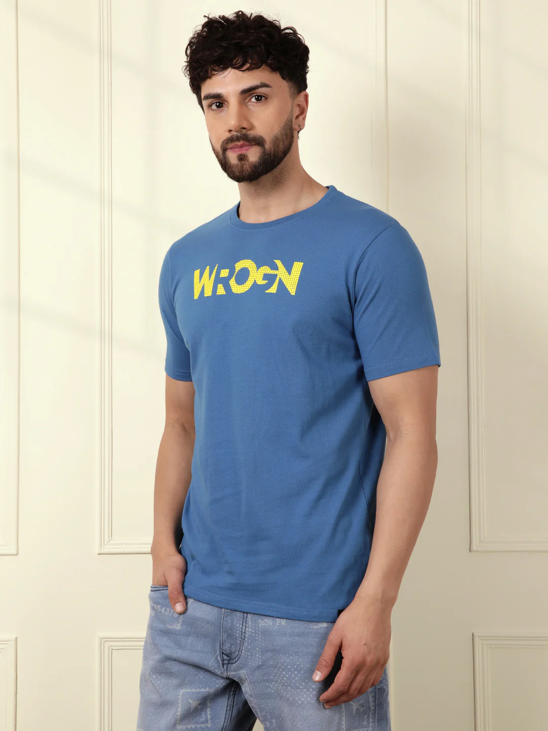Wrogn Chest Print T-Shirt - Image 3