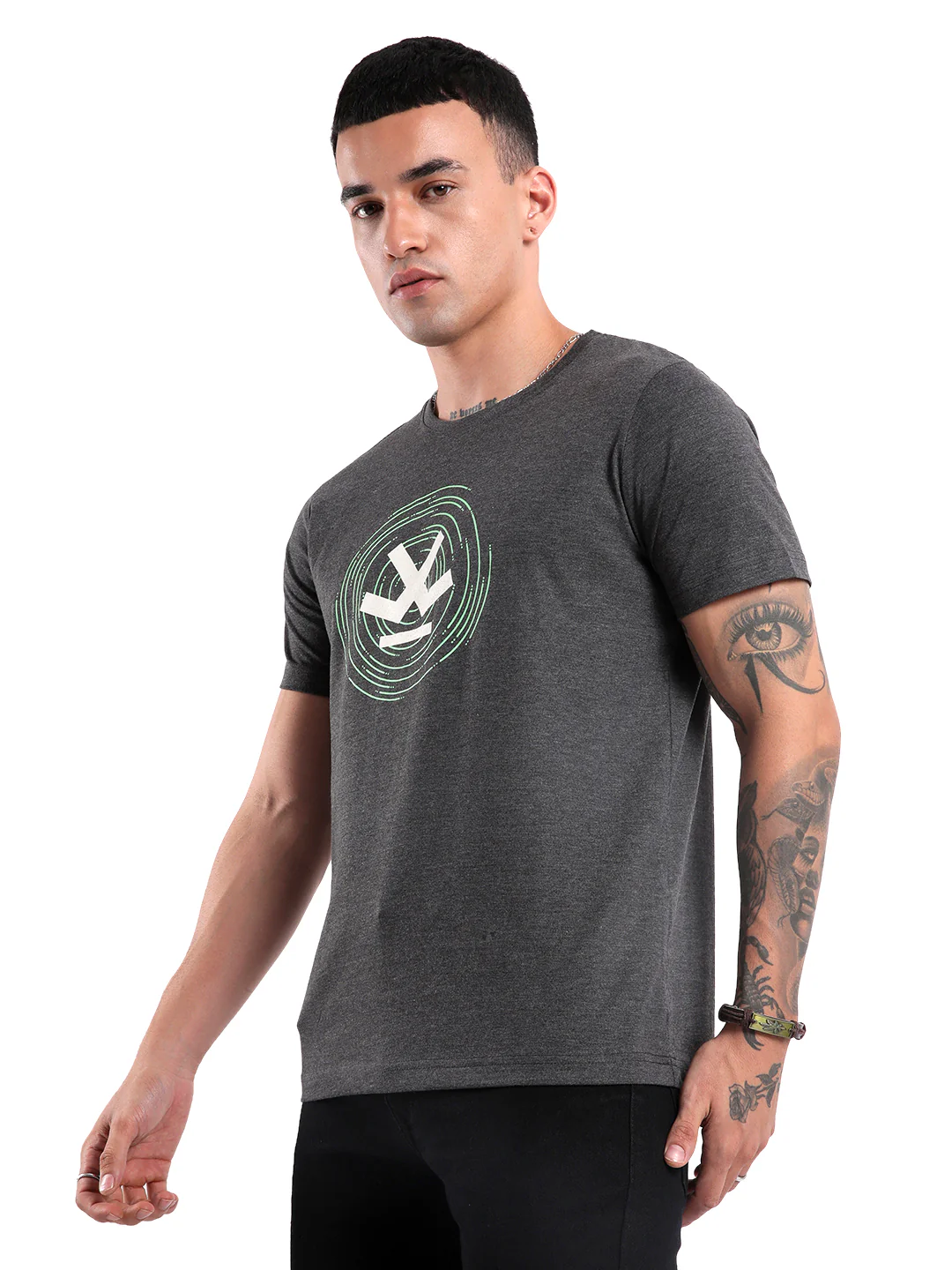 Wrogn Circles Printed T-Shirt - Image 4