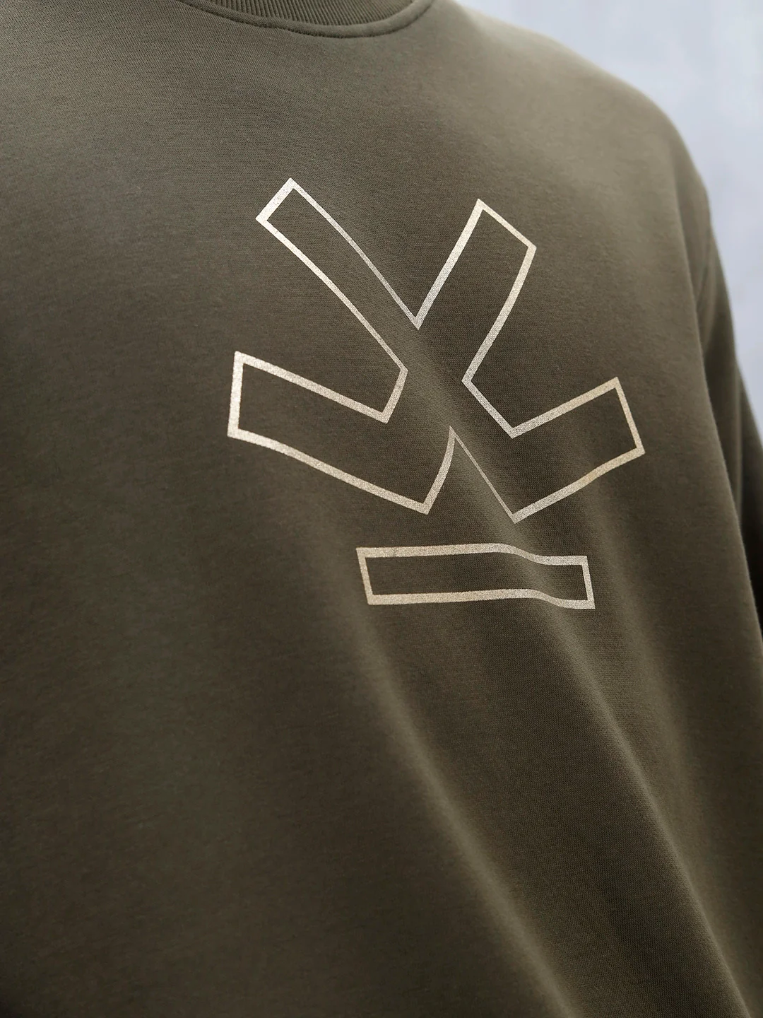Wrogn Comfort Fit Graphic Sweatshirt For Men | Olive - Image 5
