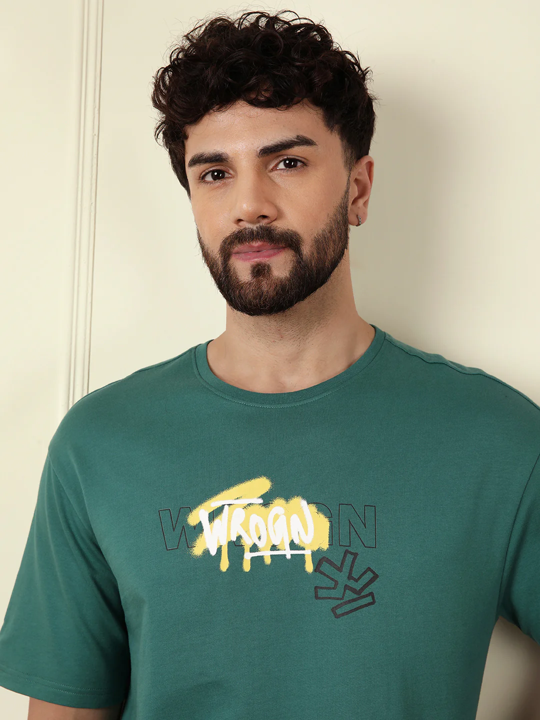 Heavy GSM Printed Graffiti T-Shirt | Green - Image 6