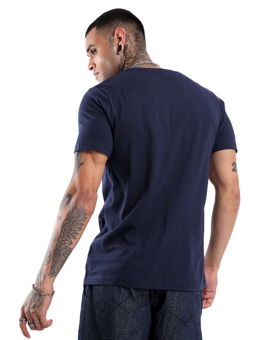 Wrogn Grooves Chest Printed T-Shirt - Image 5