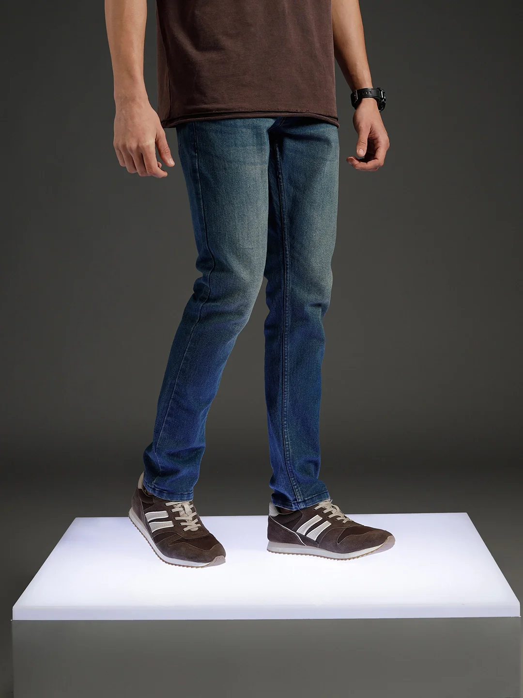 Wrogn Men's Slim Fit Denim Jeans |  Blue - Image 4