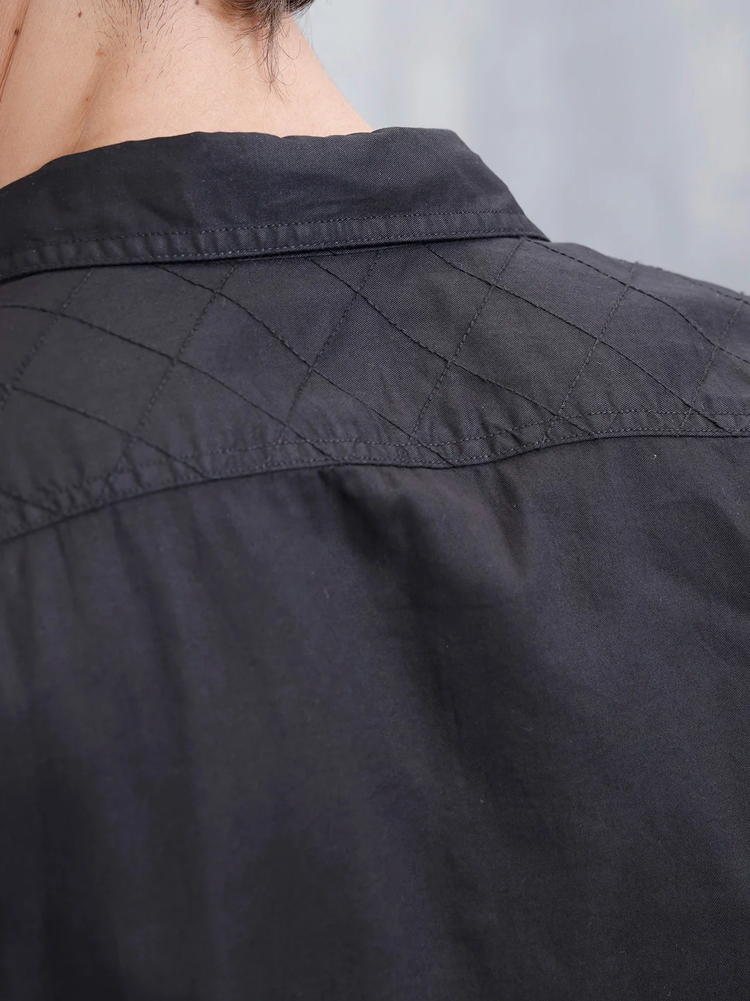 Wrogn Men's Slim Fit Double Pocket Casual Shirt | Black - Image 5
