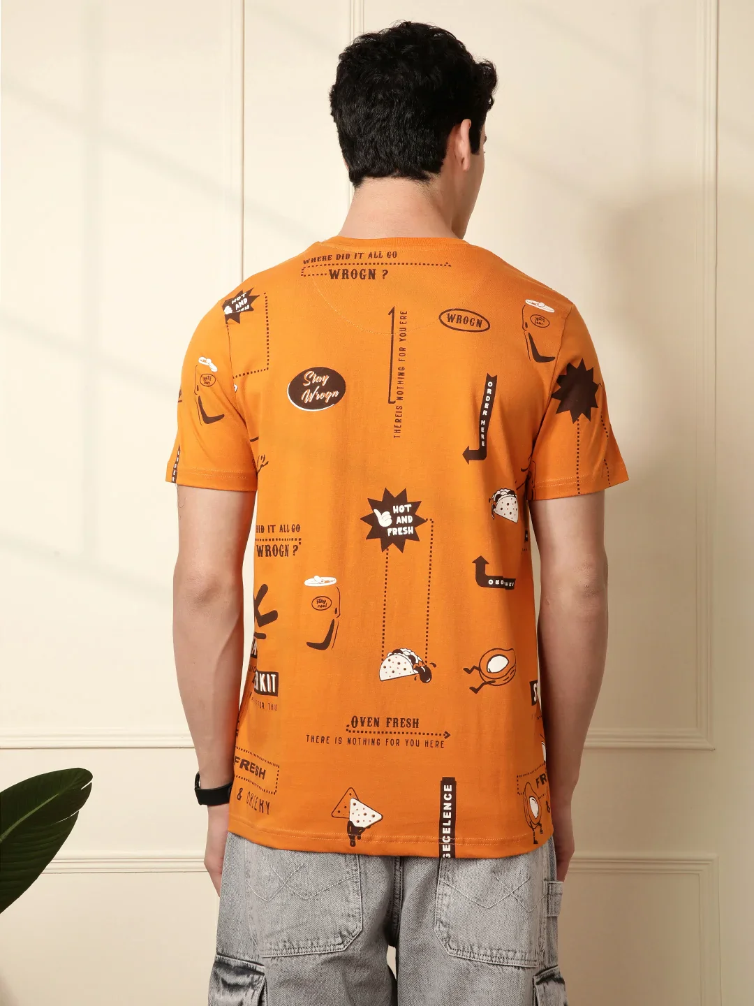 Wrogn Order AOP Orange T-Shirt - Image 4