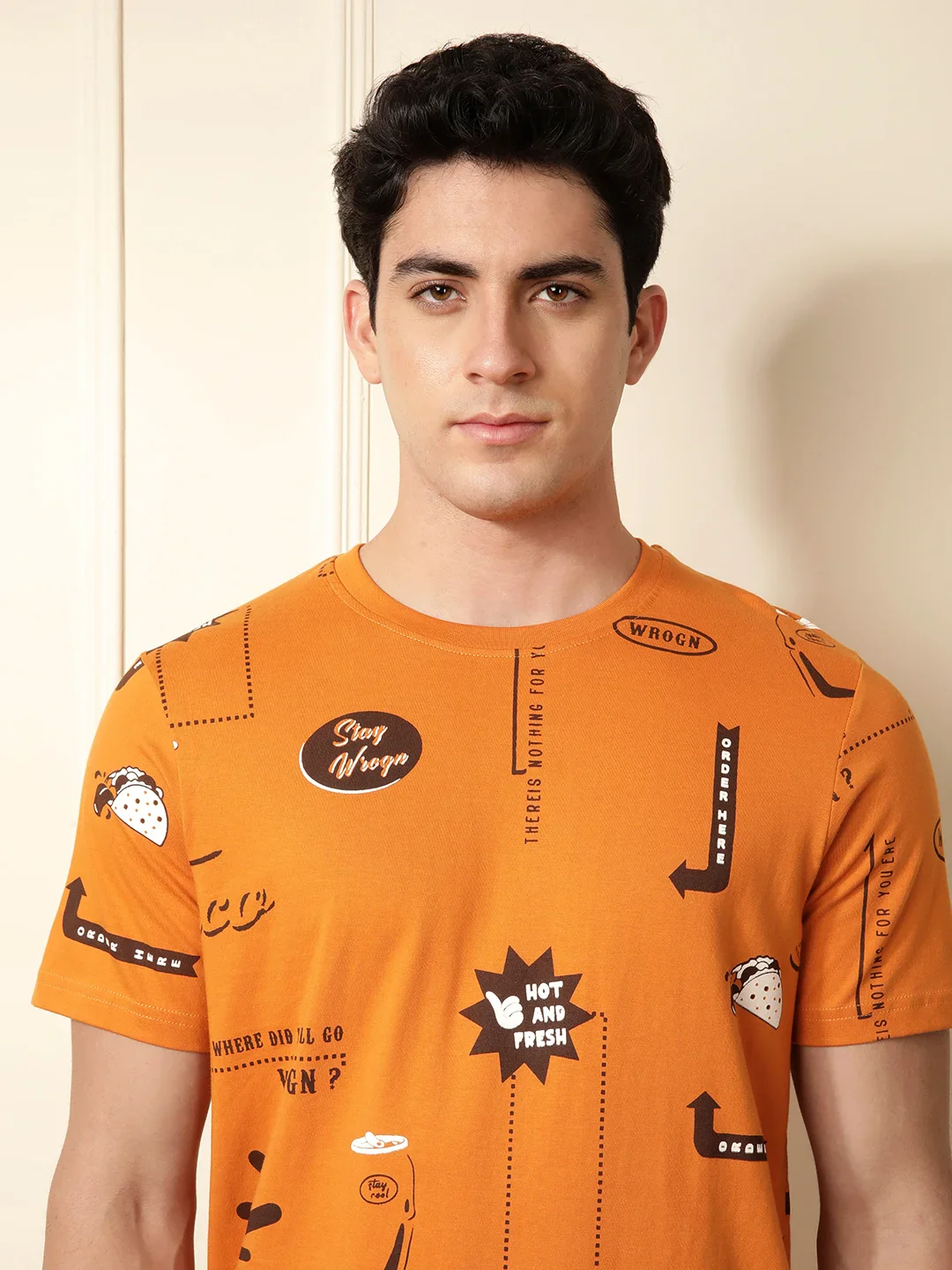 Wrogn Order AOP Orange T-Shirt - Image 6