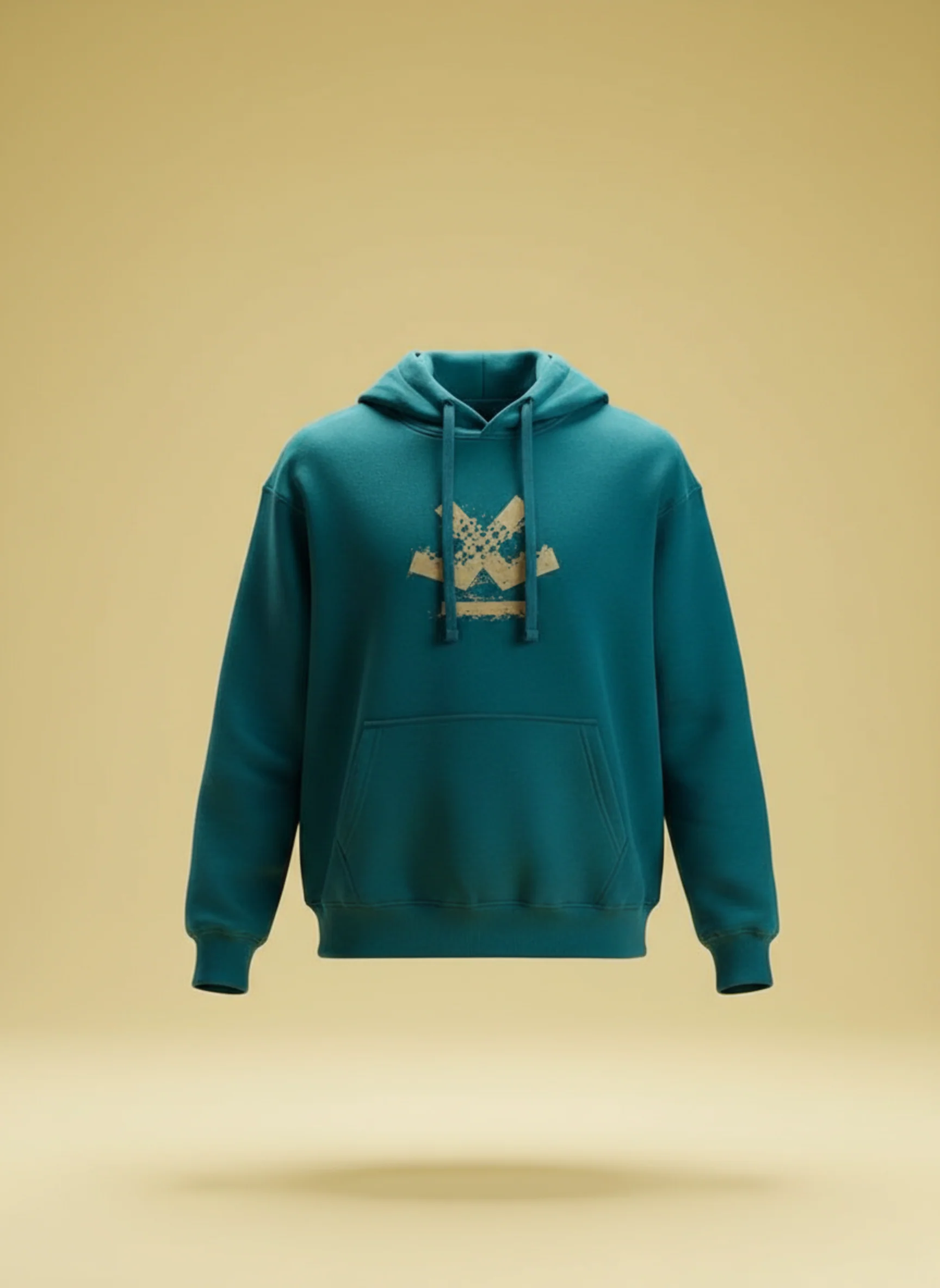 Wrogn Oversized Graphic Hoodie For Men | Teal - Image 3