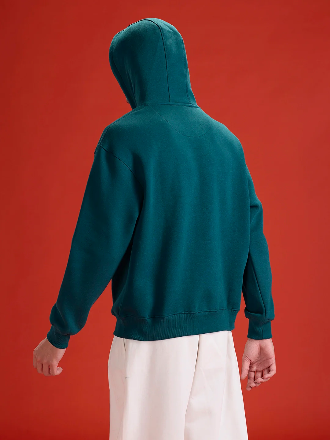 Wrogn Oversized Graphic Hoodie For Men | Teal - Image 8