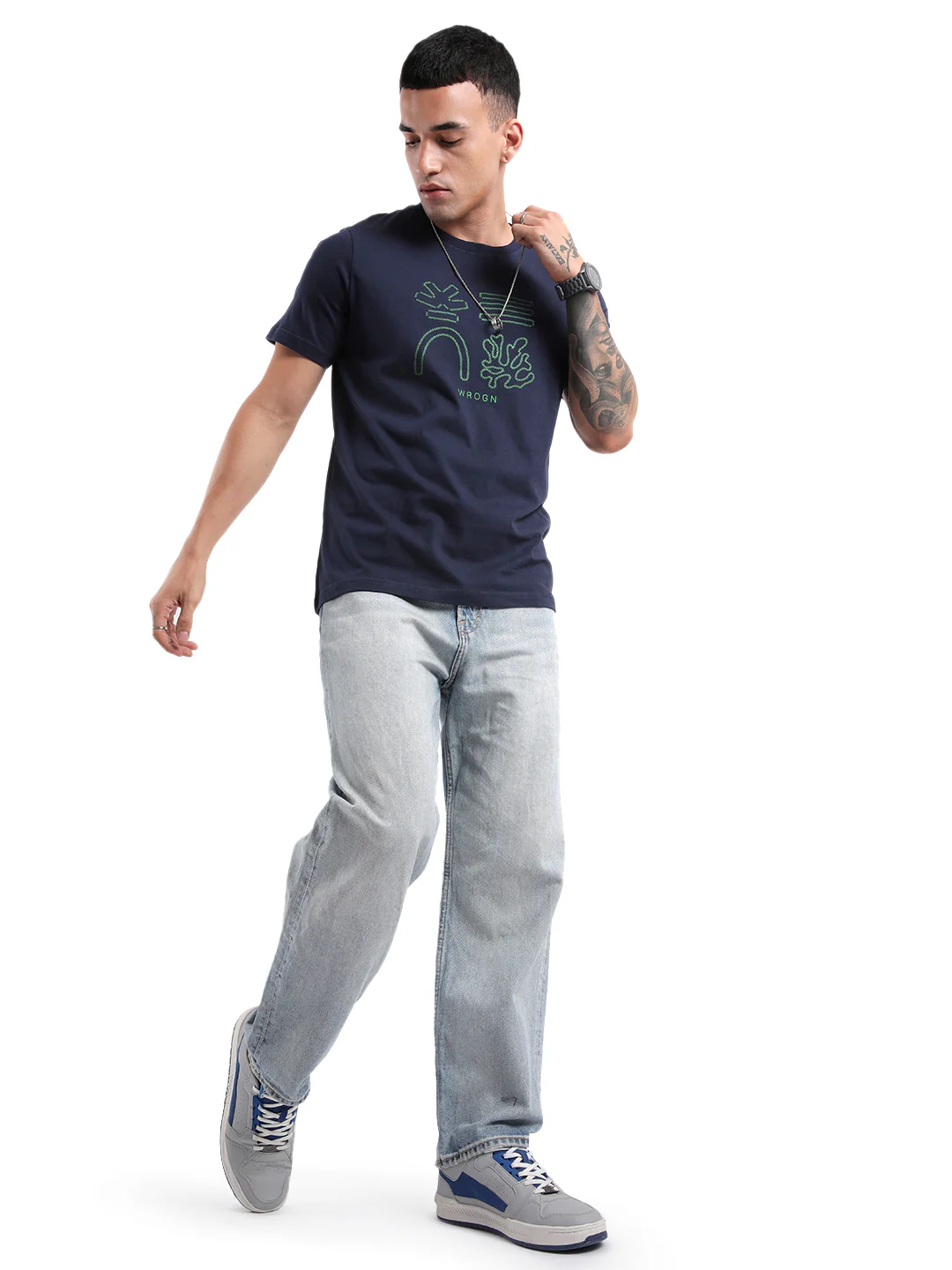 Wrogn Stitch Printed T-Shirt - Image 2