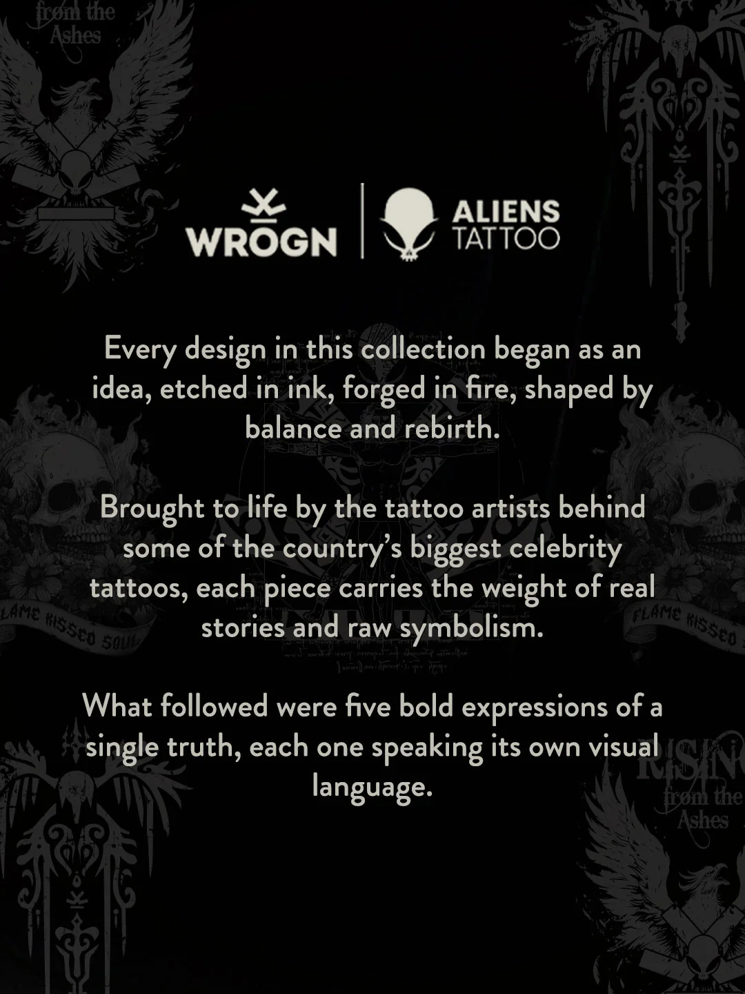 Wrogn X Aliens - The Yin-Yang Dragons | Black T-Shirt - Image 8