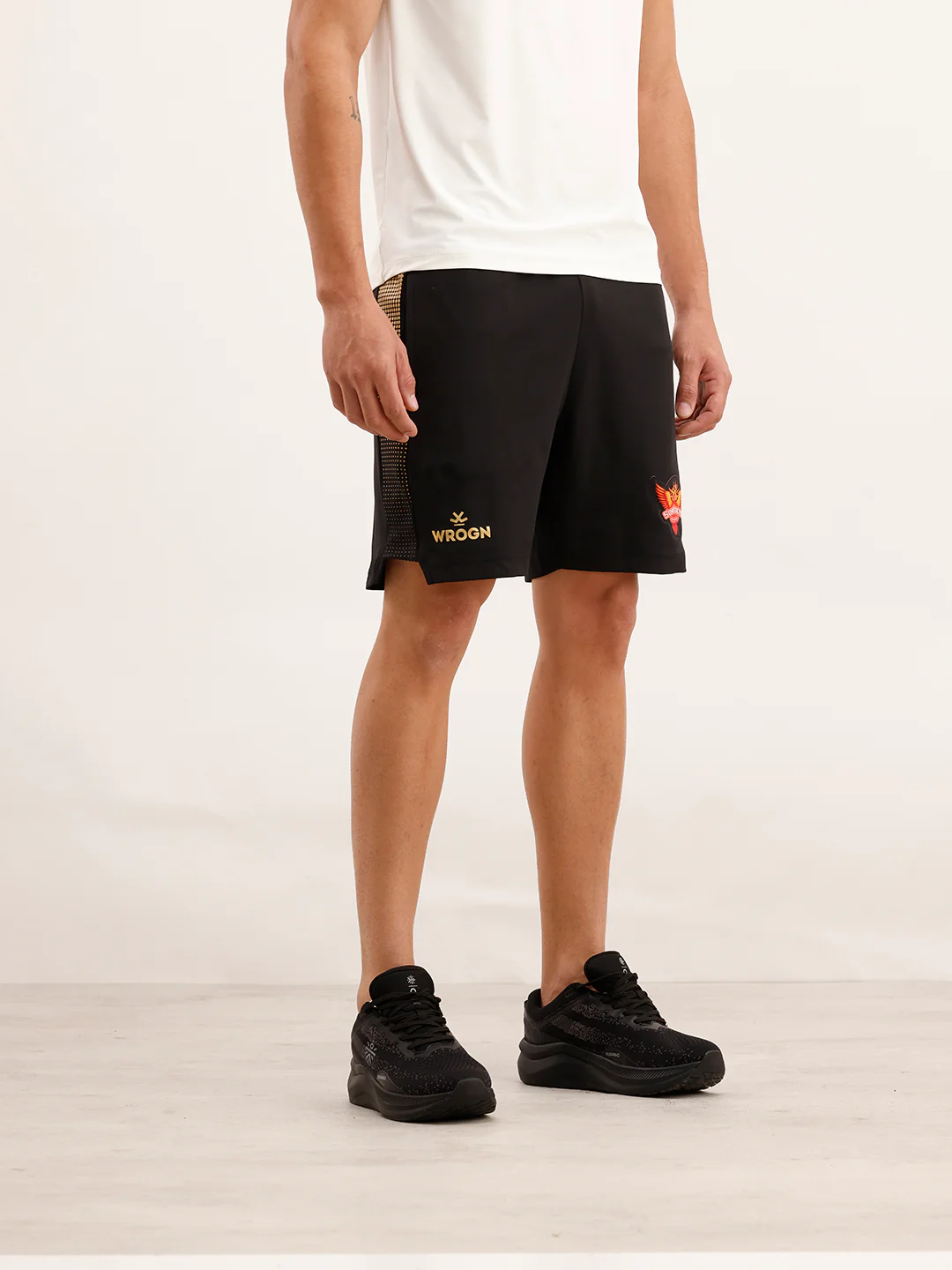 Wrogn x SRH Gym Shorts | Black - Image 4