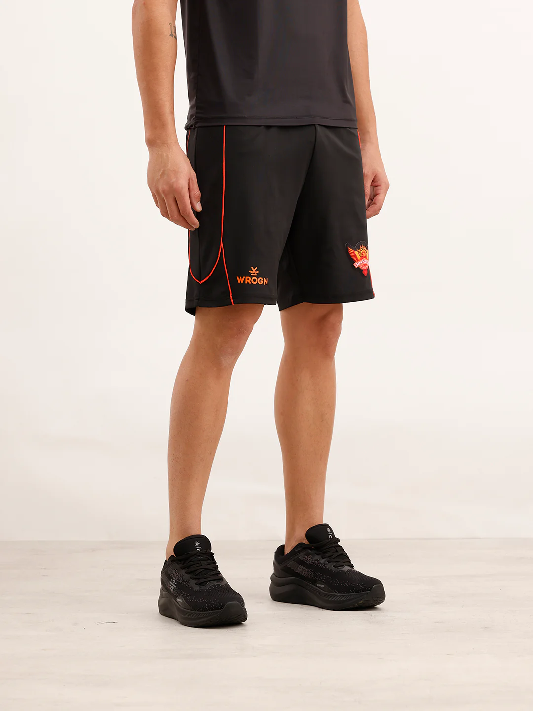 Wrogn x SRH Gym Shorts | Black - Image 4