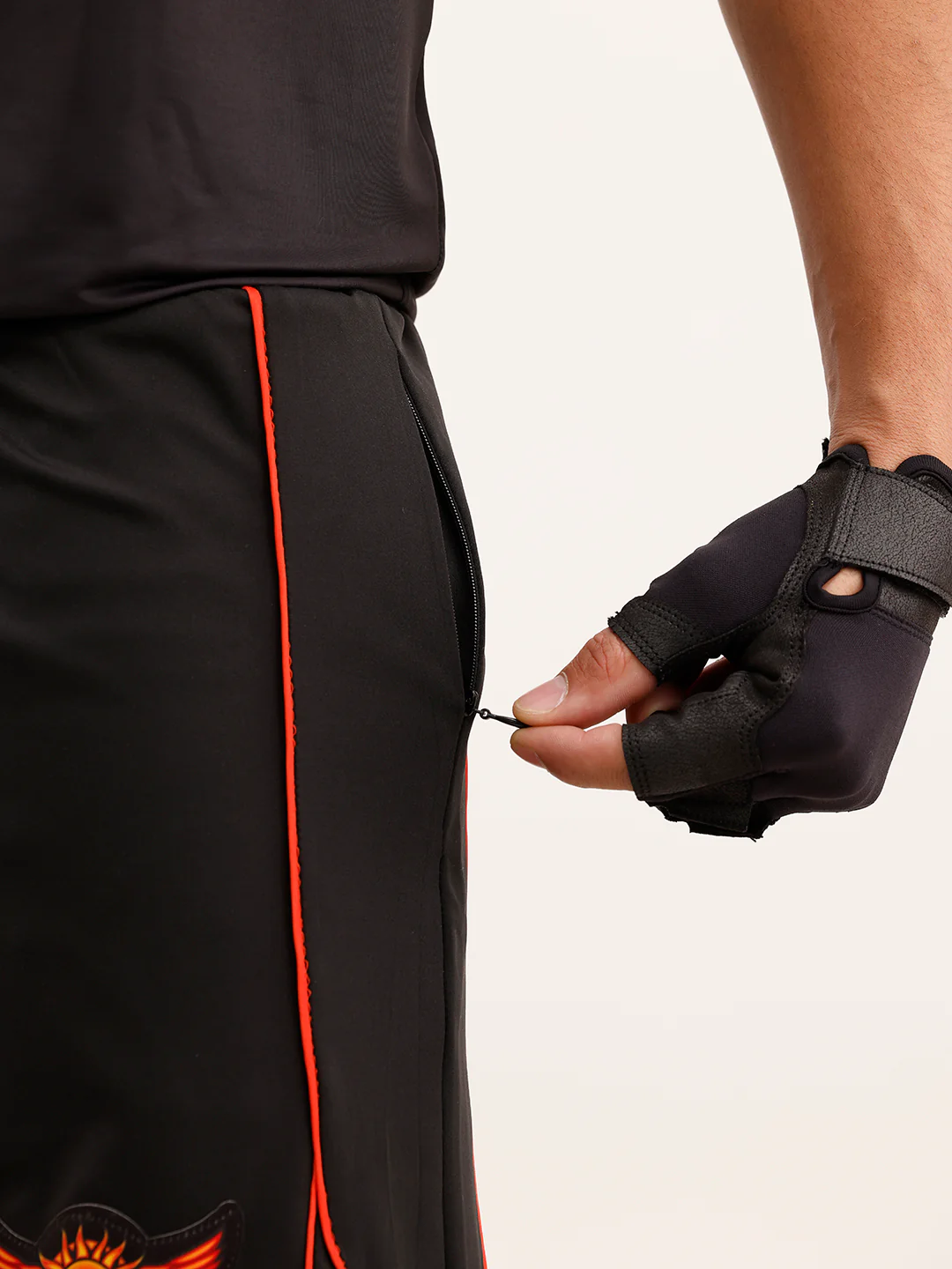 Wrogn x SRH Gym Shorts | Black - Image 6