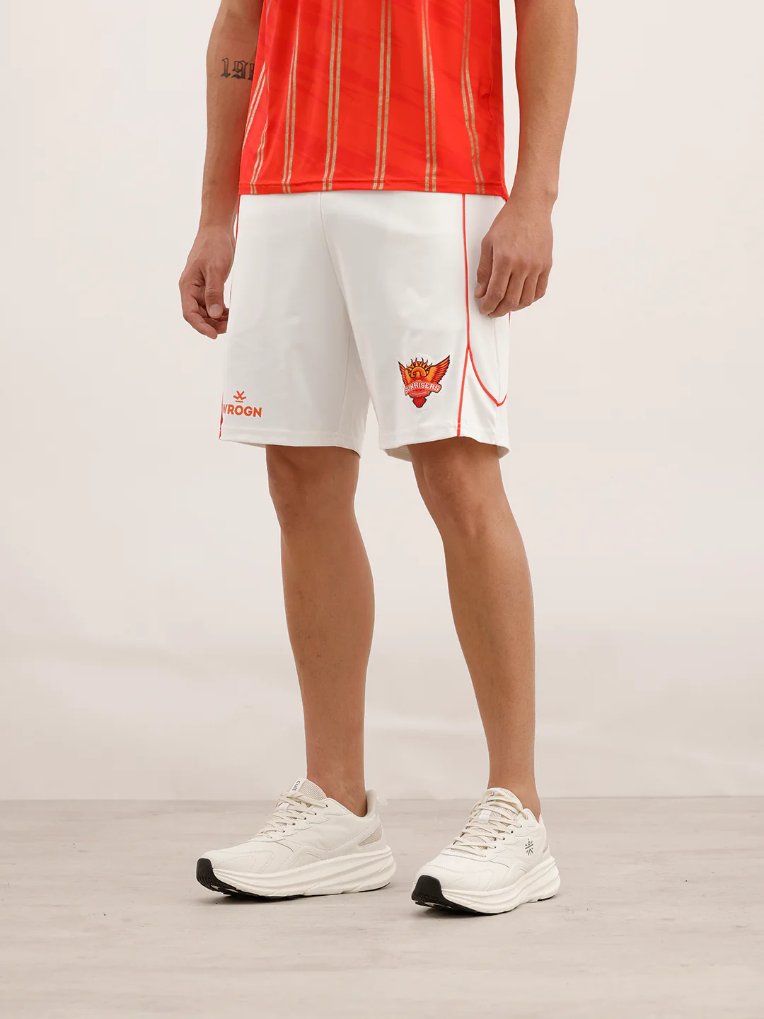 Wrogn x SRH Gym Shorts | White - Image 4