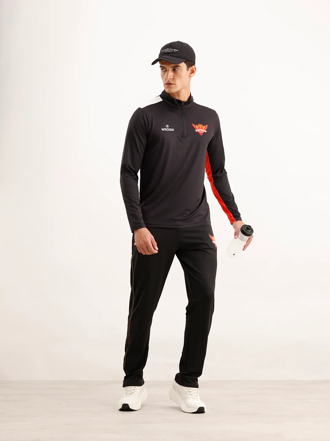Wrogn x SRH Performance Quarter Zip T-Shirt | Black - Image 2