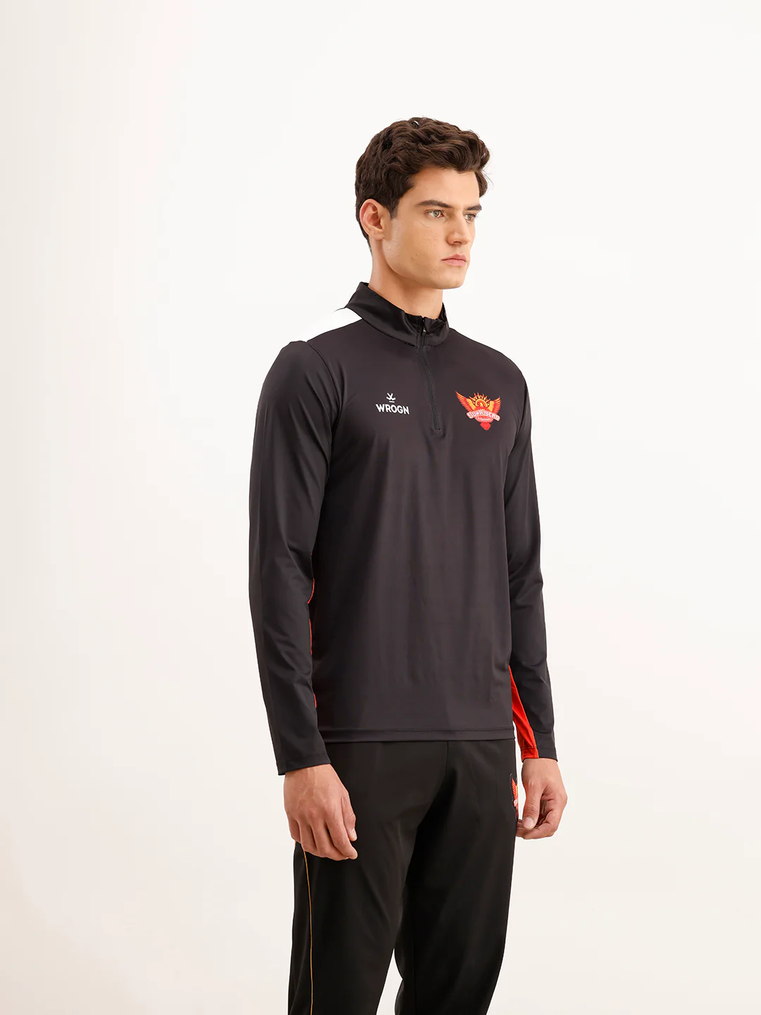 Wrogn x SRH Performance Quarter Zip T-Shirt | Black - Image 4