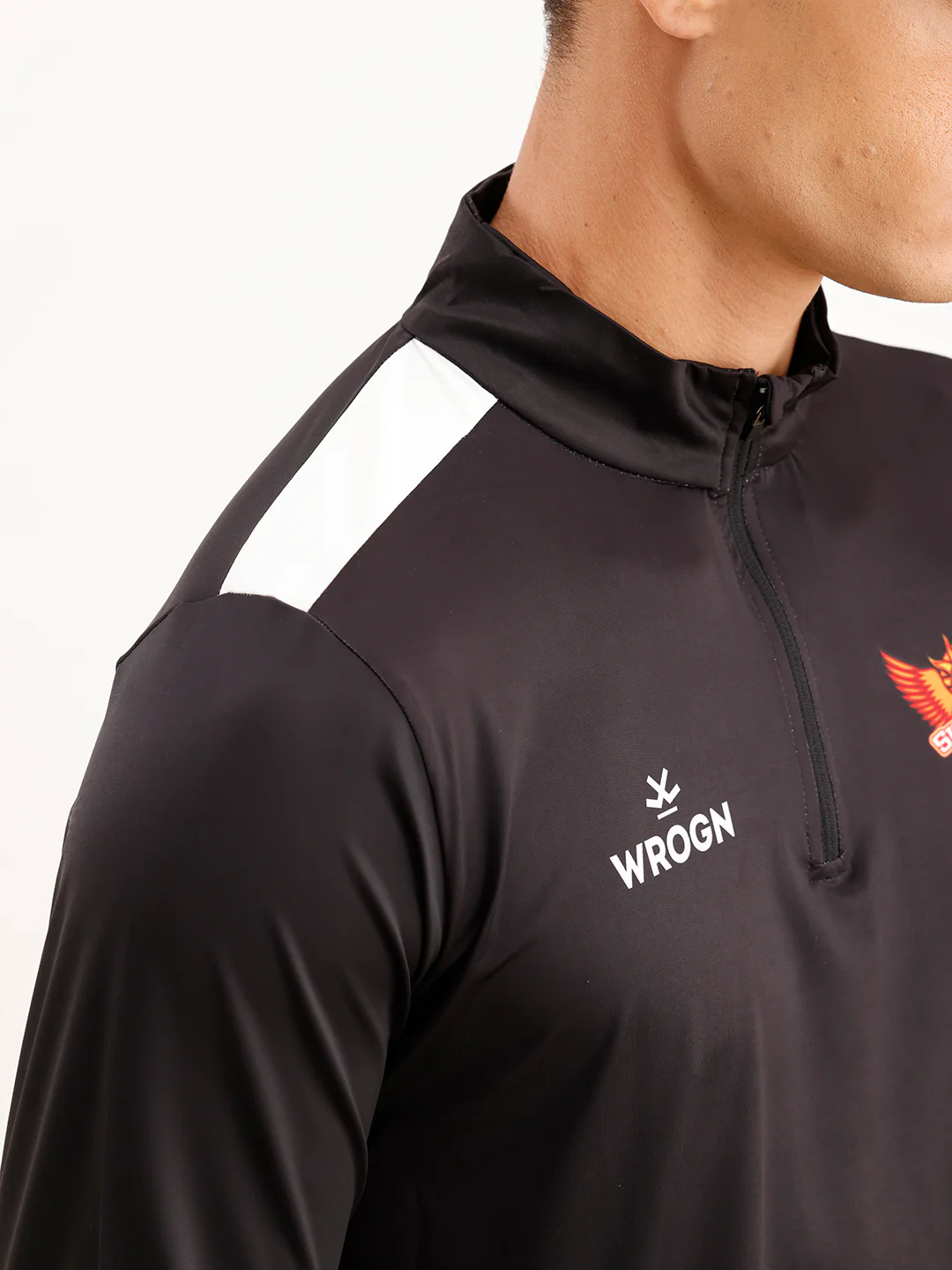 Wrogn x SRH Performance Quarter Zip T-Shirt | Black - Image 6