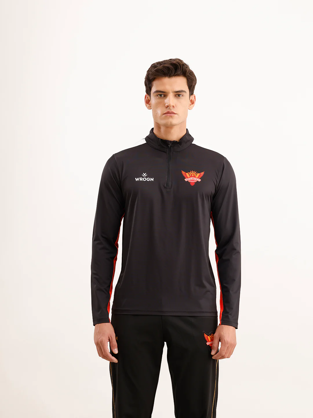 Wrogn x SRH Performance Quarter Zip T-Shirt | Black - Image 8