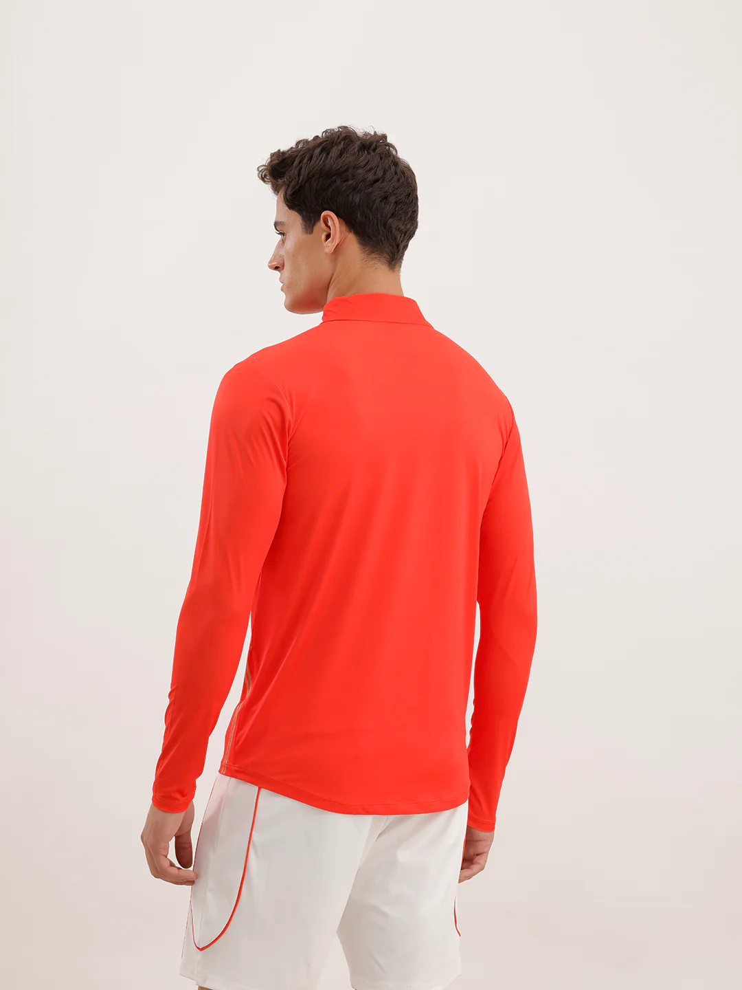 Wrogn x SRH Performance Quarter Zip T-Shirt | Orange - Image 3