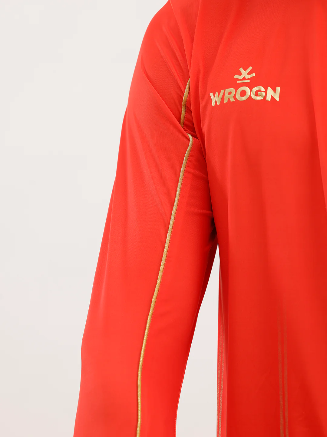 Wrogn x SRH Performance Quarter Zip T-Shirt | Orange - Image 6