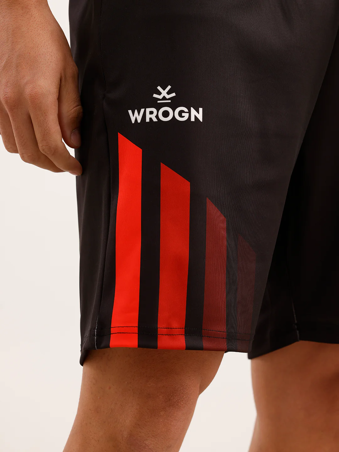 Wrogn x SRH Striped Performance Shorts | Black - Image 5