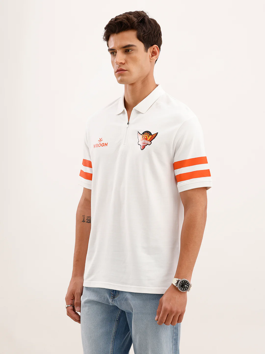 Wrogn x SRH Travel Polo | White - Image 4