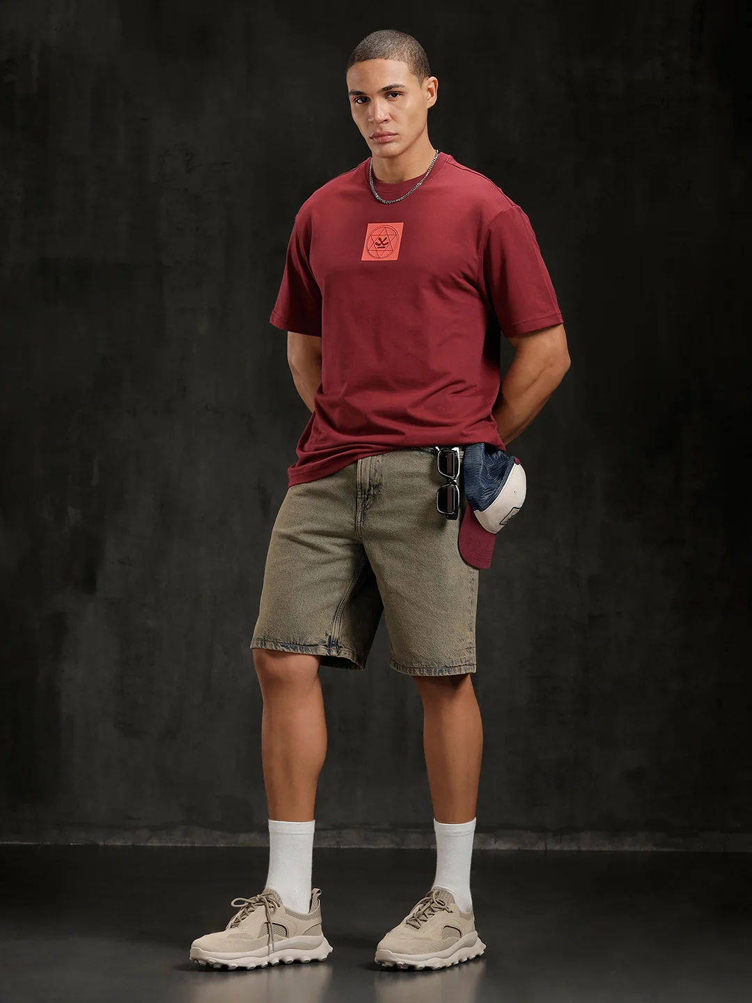 Zen Back Printed T-Shirt | Maroon - Image 2