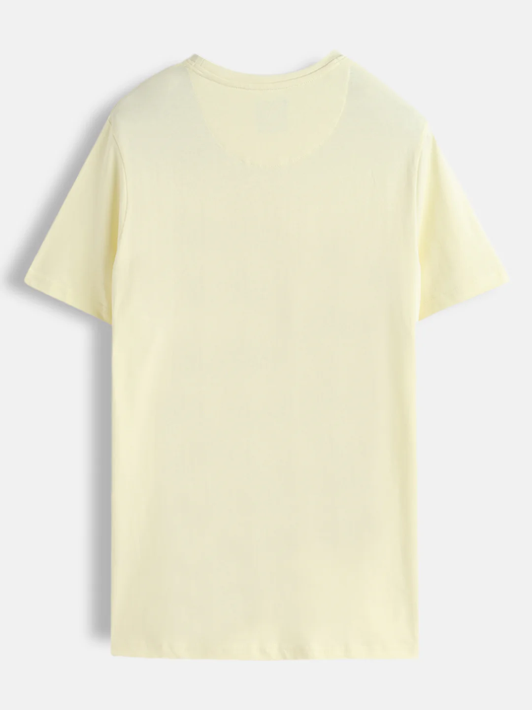 Zen Inspired Chest Print Graphic Crew Neck T-Shirt  |  Yellow - Image 2