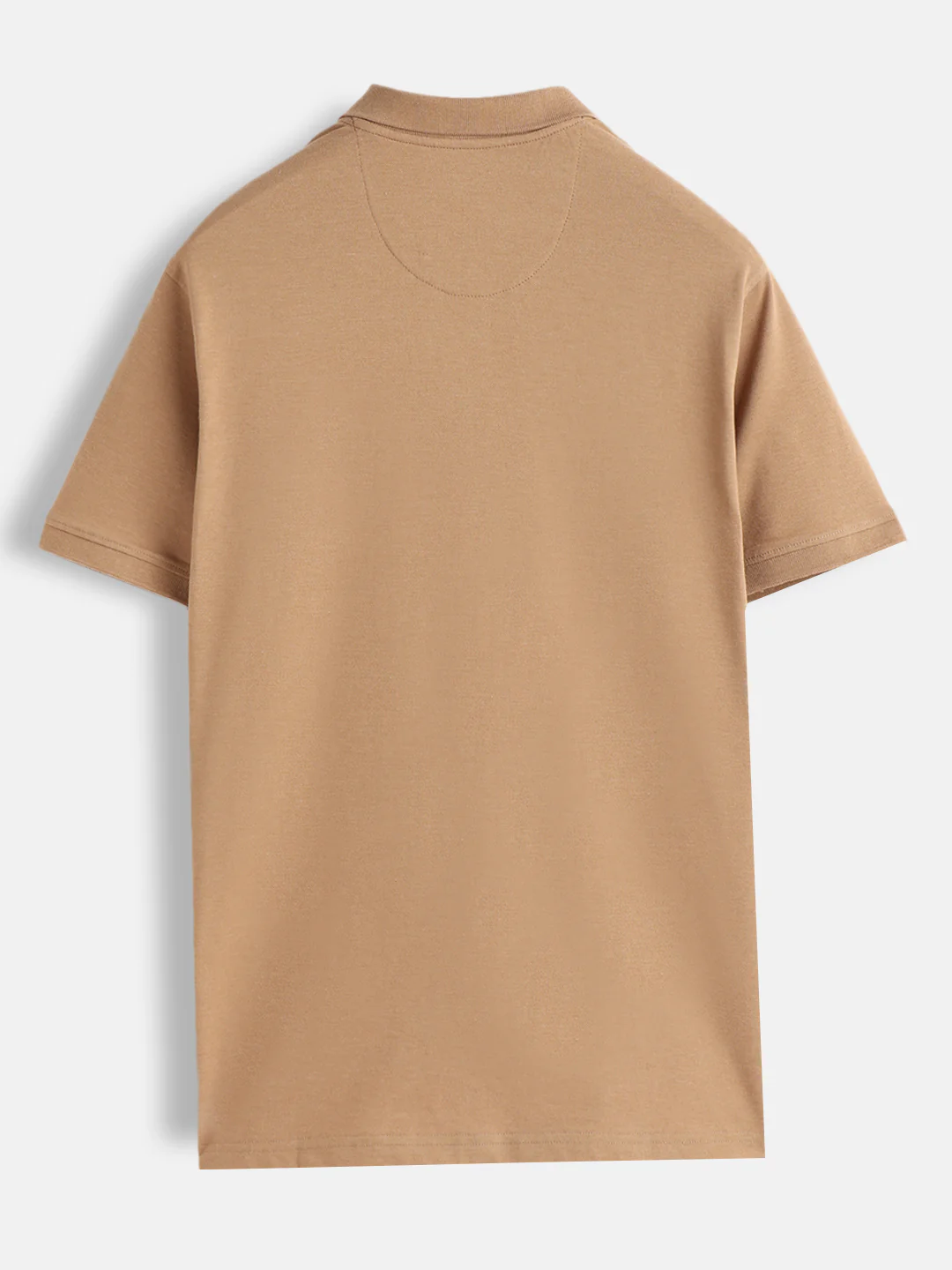Zipper Polo T-Shirt | Beige - Image 3